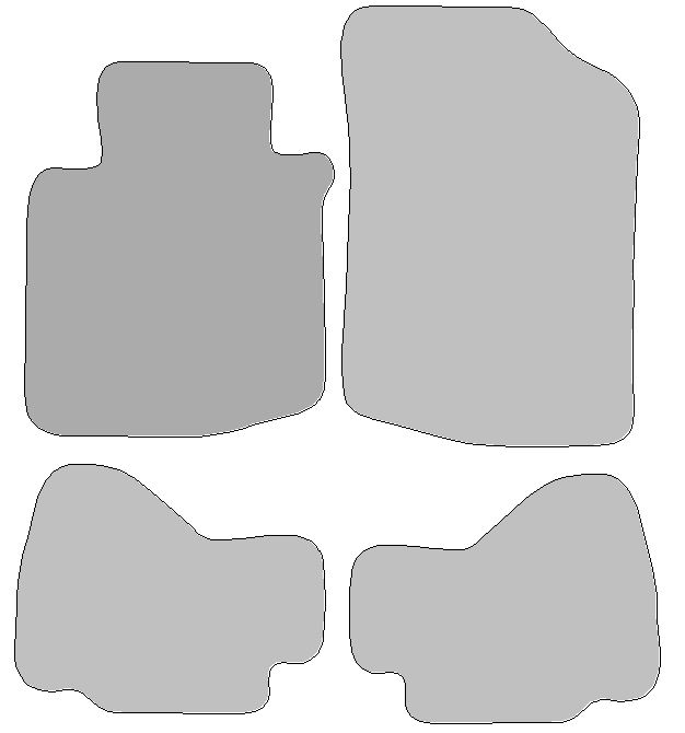 Fußmatten-Set für Citroen C1 I Typ PM, PN (Baujahr 2005 - 2014)