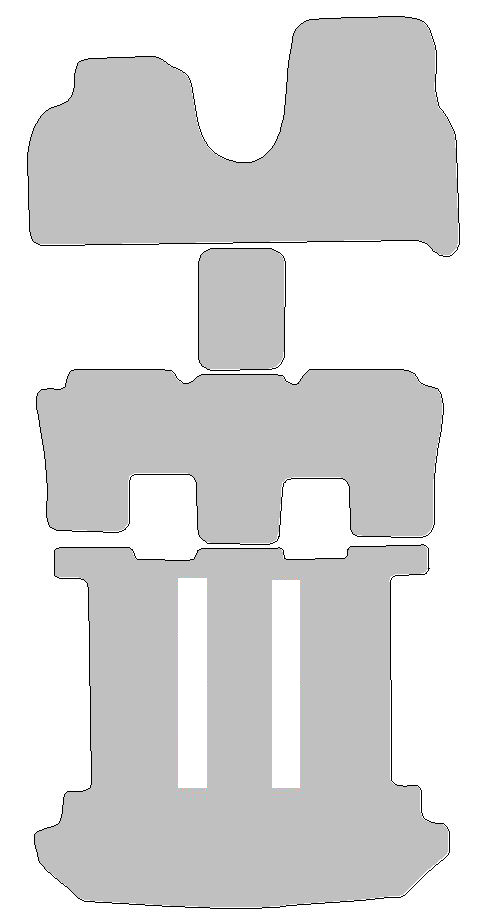 Fußmattenset für Citroen C8 Typ EA, EB 7-Sitzer (Baujahr 2002 - 2014), Spezialgröße