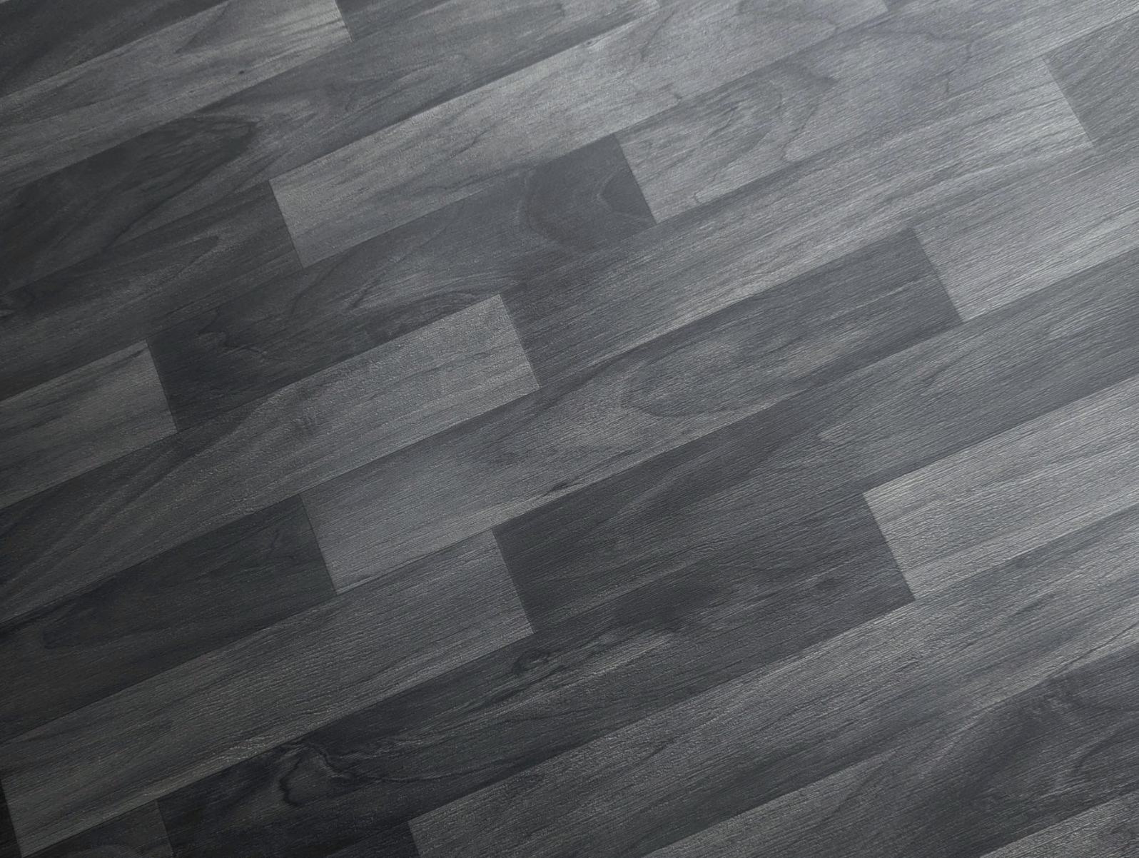 PVC flooring: vinyl flooring with an anthracite-coloured plank effect