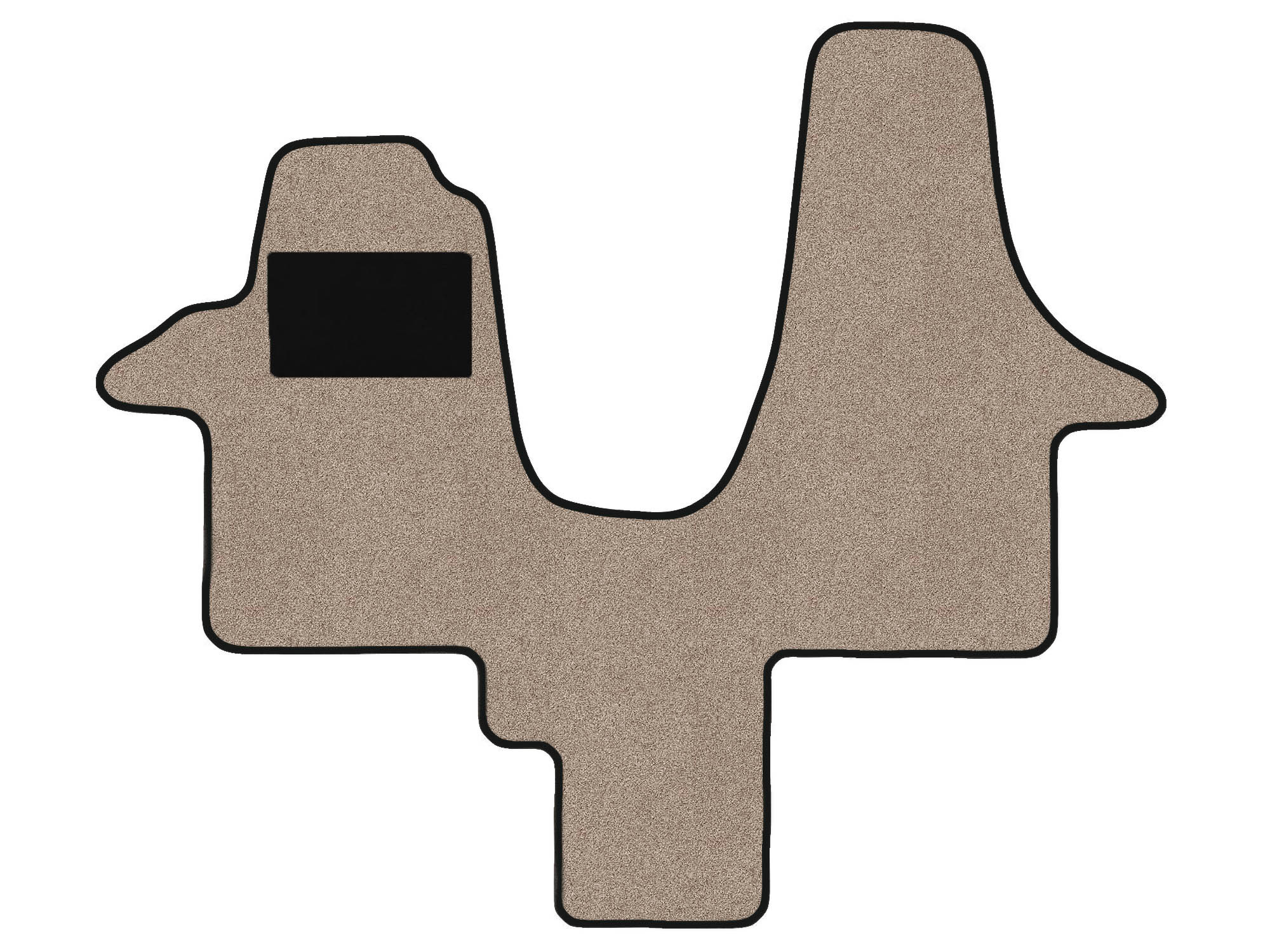 Remnant stock: car mats suitable for VW T5 7E, 7J, 7H, Amalfi beige, warp colour light blue