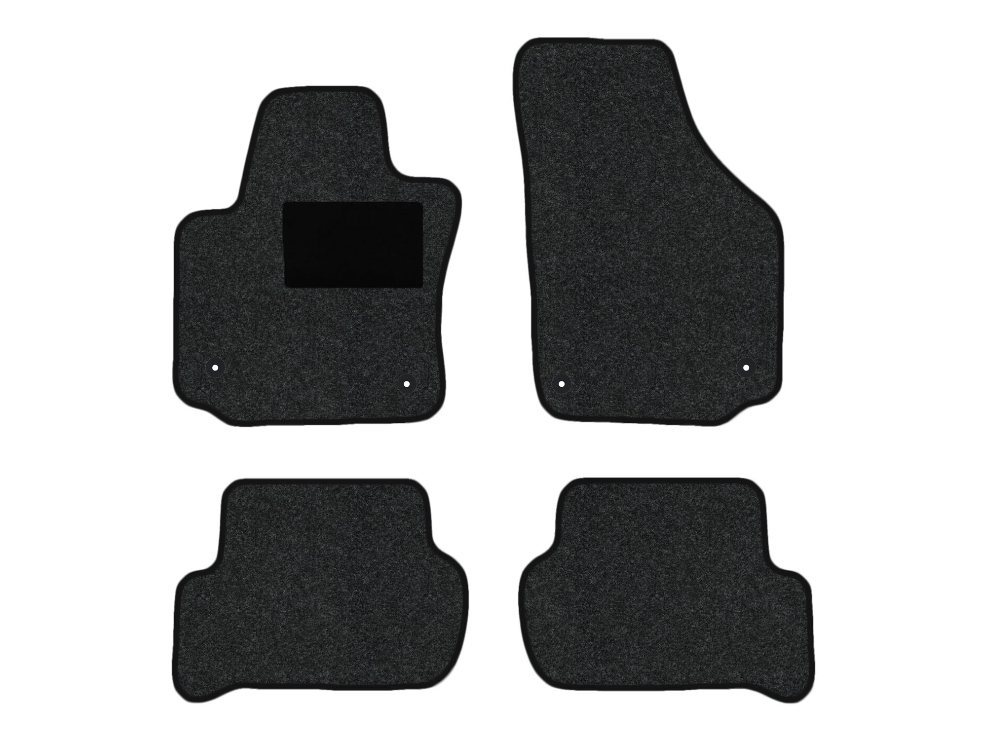 Remnant stock: car mats suitable for Seat Altea 5P1, 5P5, 5P8, Hit anthrazit, warp colour dark green