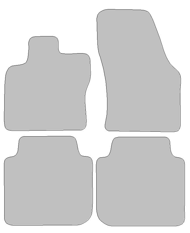 Fußmattenset für Seat Tarraco Typ KN2 (Baujahr ab 2018), 4-tlg