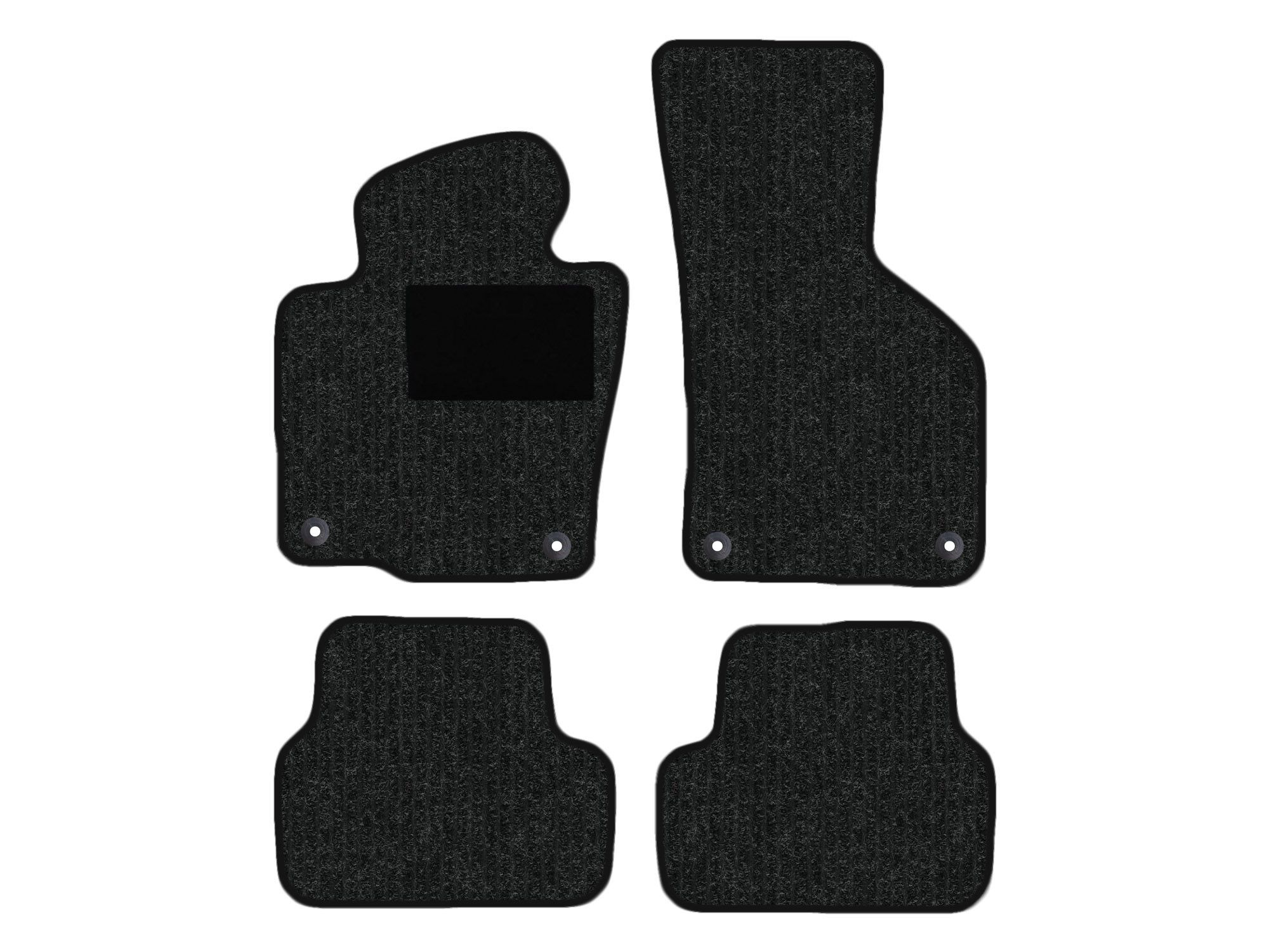 Remnant stock: car mats suitable for VW Passat B6 3C2, 3C5, Robust anthrazit, warp colour light blue