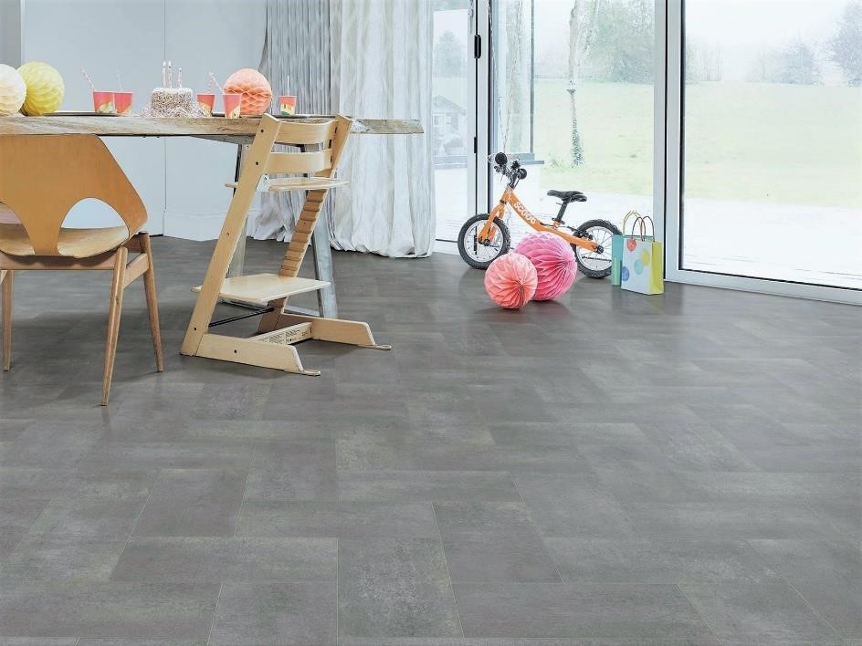 gräulicher PVC in Rautenform und Holz-Optik 4