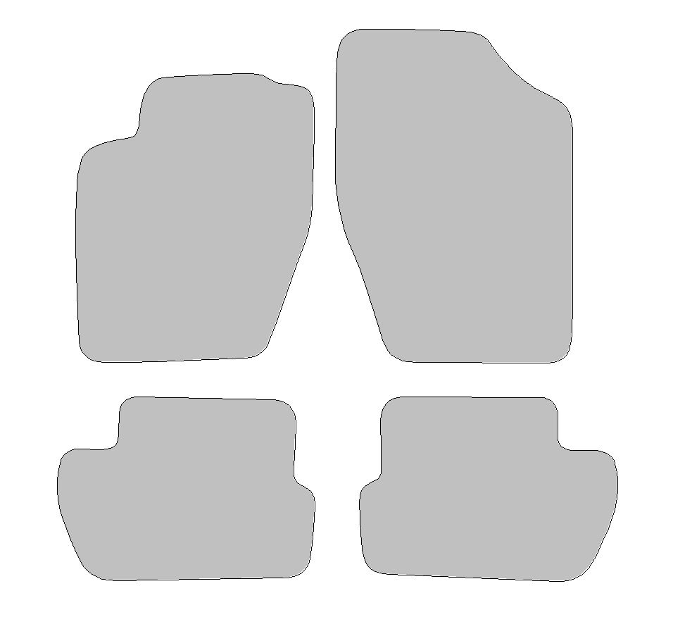 Floor mat set for Peugeot 307, type 3AC, 3E, 3H  (year of construction 2000-2014)