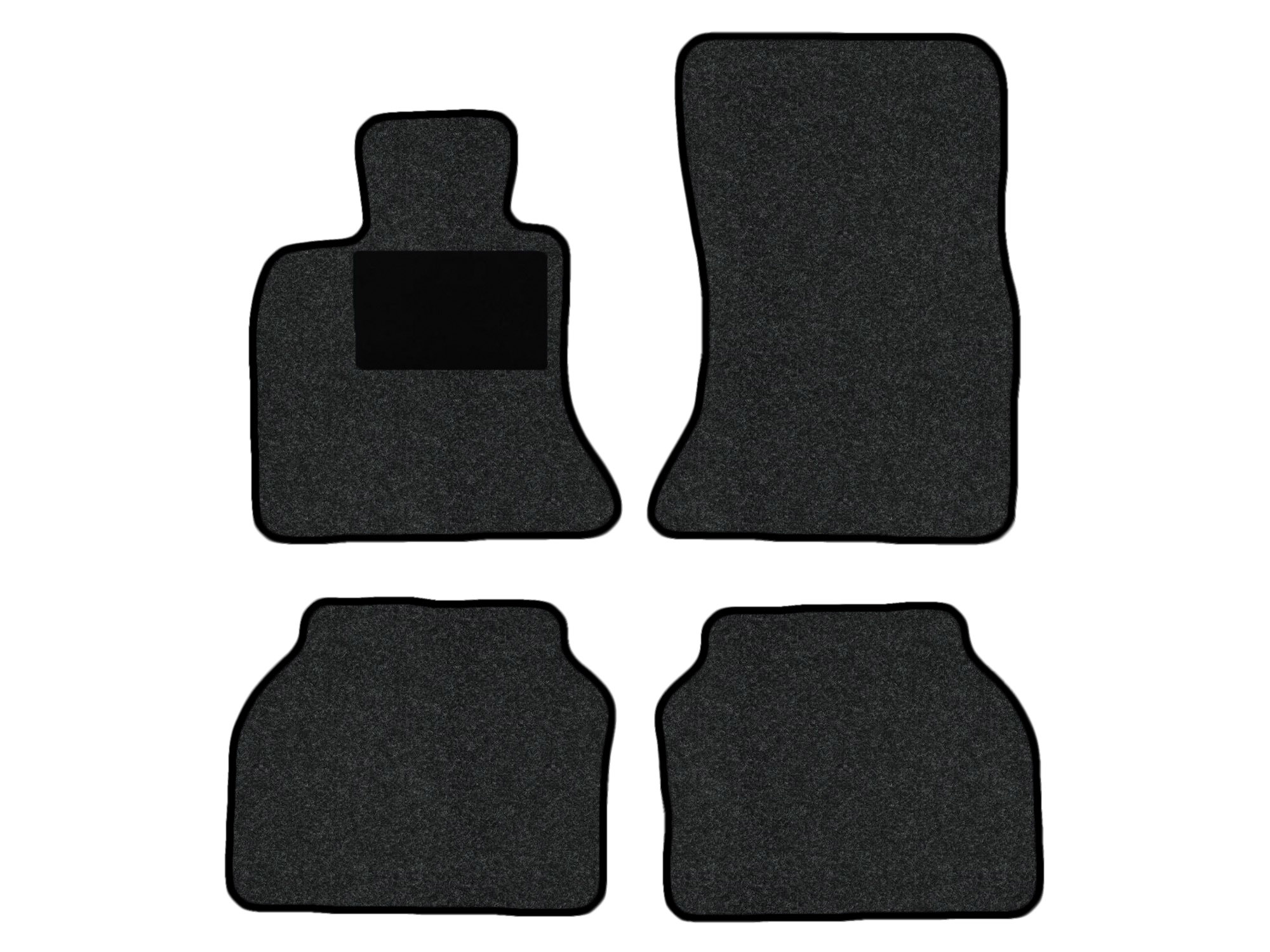 Remnant stock: car mats suitable for BMW 5er F10, F11, F07, Hit anthrazit, warp colour bordeaux