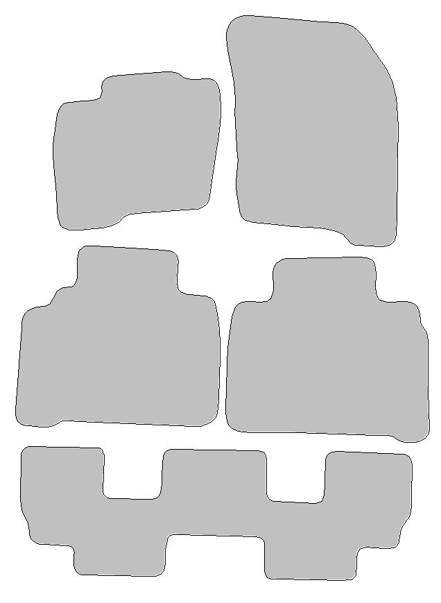 Car mat set for Ford S-Max II (built from 2015), 4-tlg