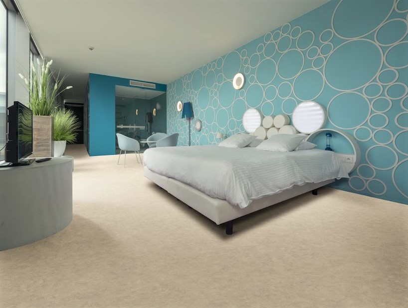 PVC in sandfarbender Beton-Optik 4