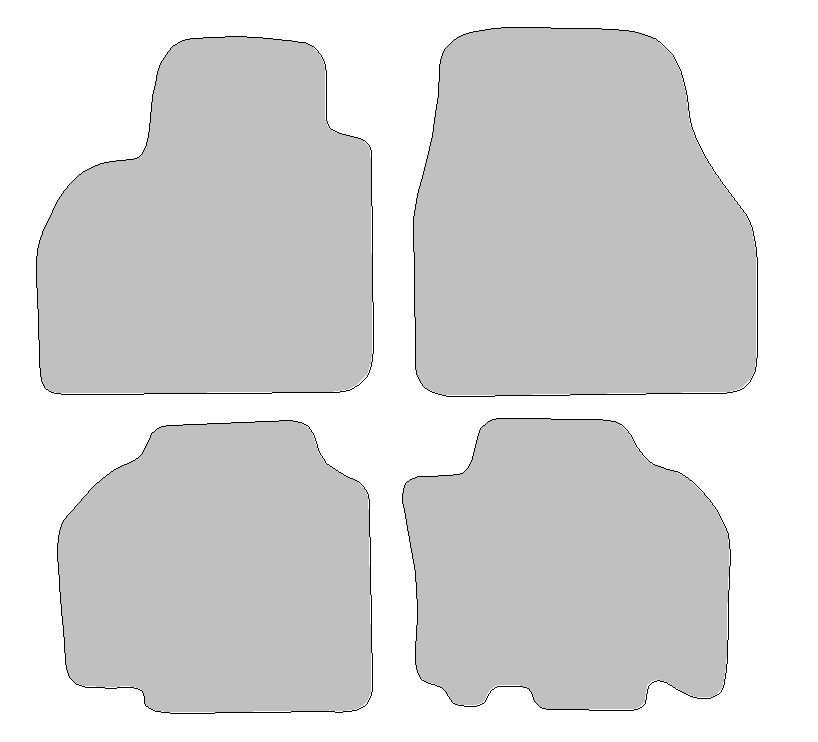 Fußmatten-Set für Mercedes Citan, Typ W415, 415 (Baujahr 2012-2021)