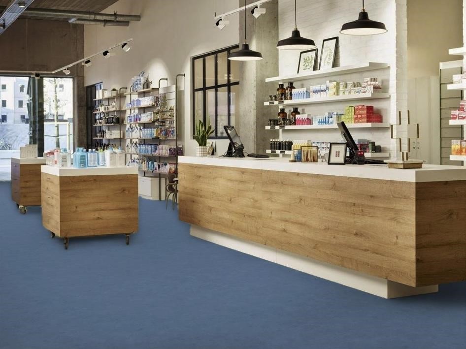 PVC in blauer Beton-Optik 4