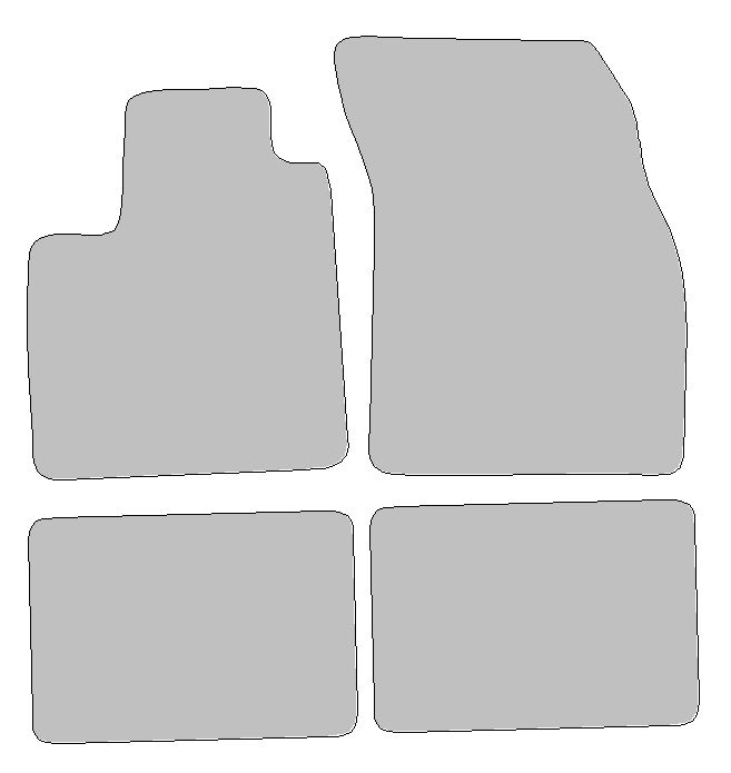 Car mat set for Ford Focus IV (built from 2018), 4-tlg