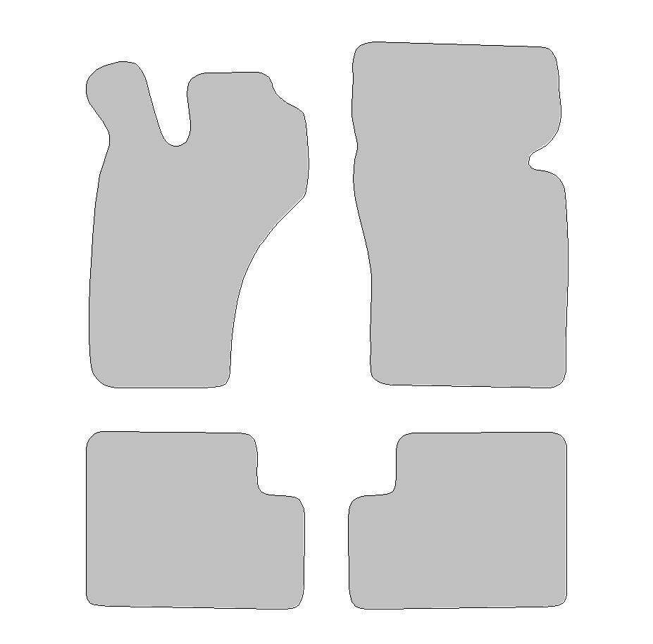 Fußmatten passend für Opel Calibra A Typ 85 langer Radstand (Baujahr 1990 - 1997)