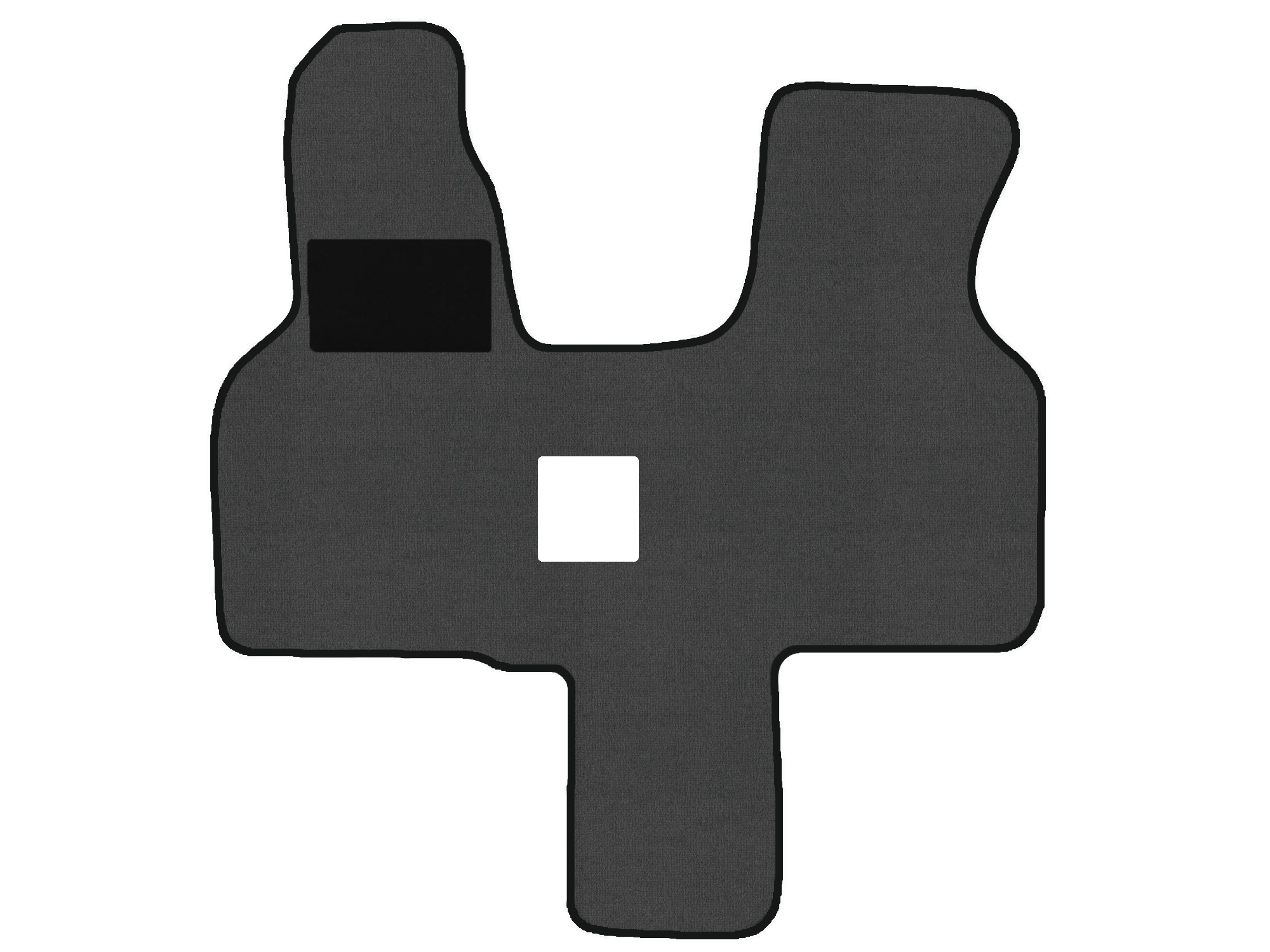 Remnant stock: car mats suitable for VW T4 70, 7D, Deluxe grau, warp colour light blue