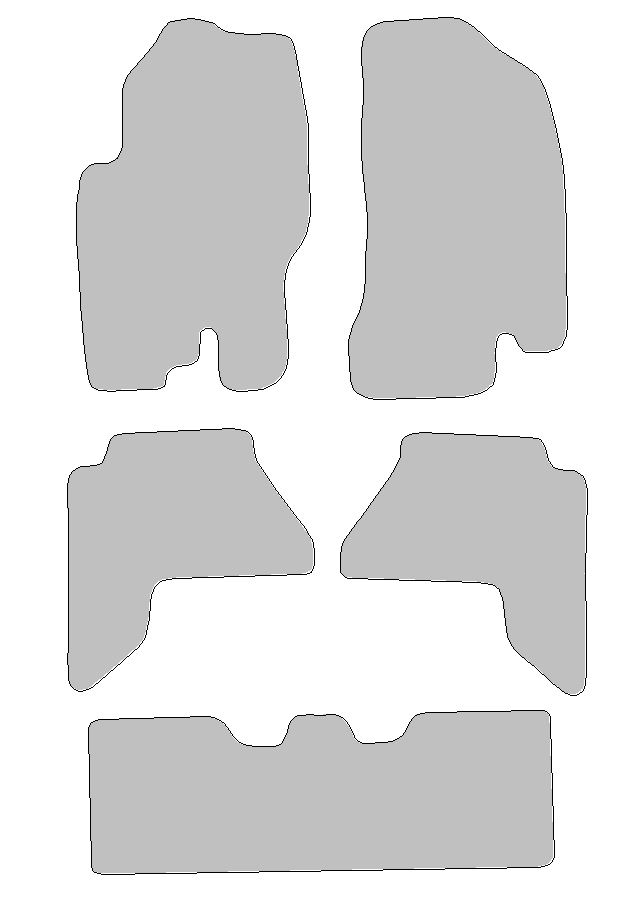 Fußmattenset für Nissan Pathfinder III Typ R51 (Baujahr 2005 - 2012), Spezialgröße