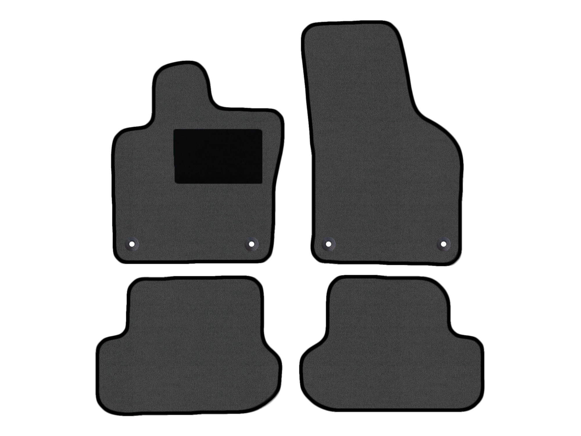 Remnant stock: car mats suitable for VW Beetle 5C, Deluxe grau, warp colour light blue