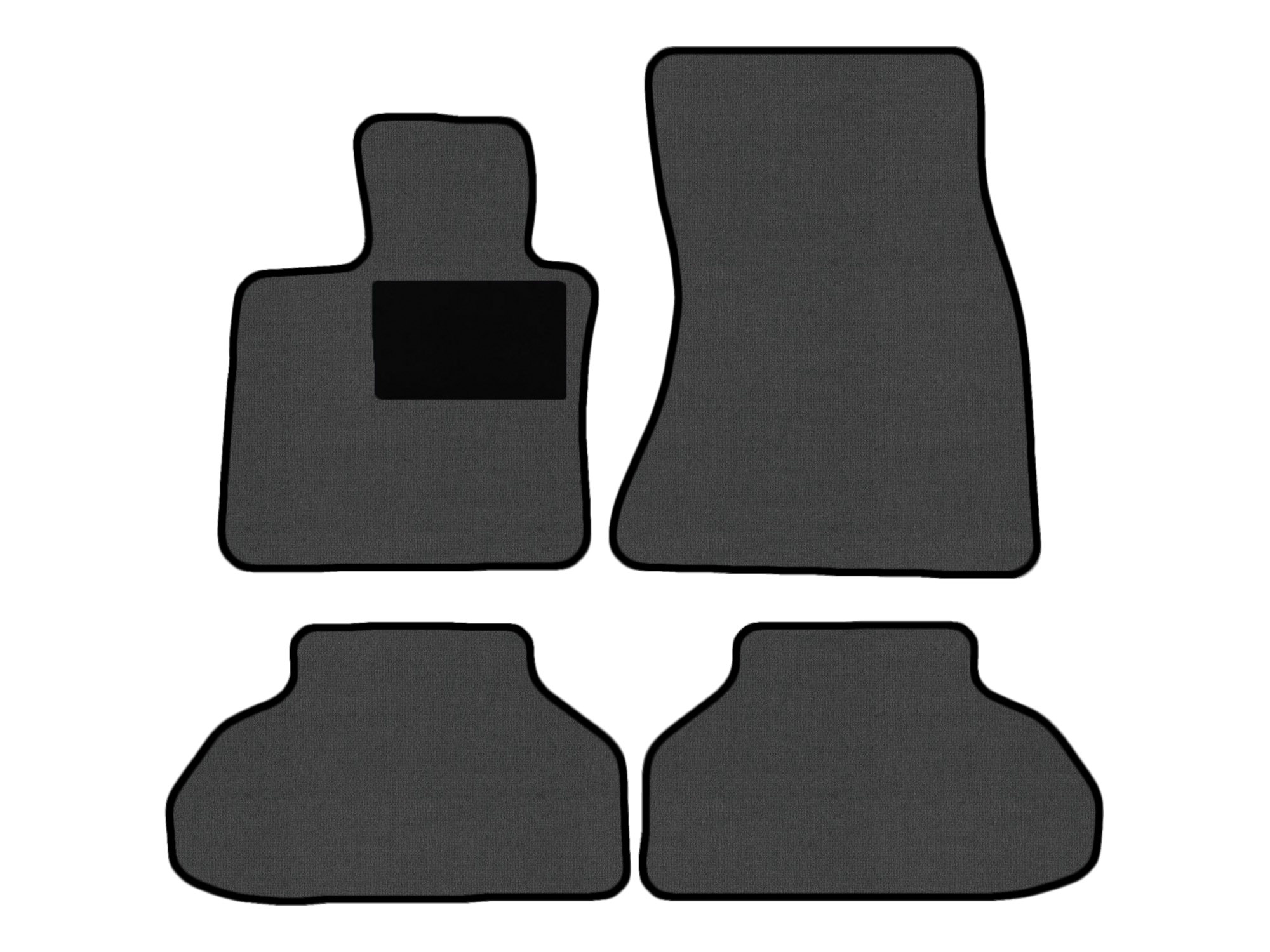 Remnant stock: car mats suitable for BMW X6 F16, F86, Deluxe grau, warp colour black