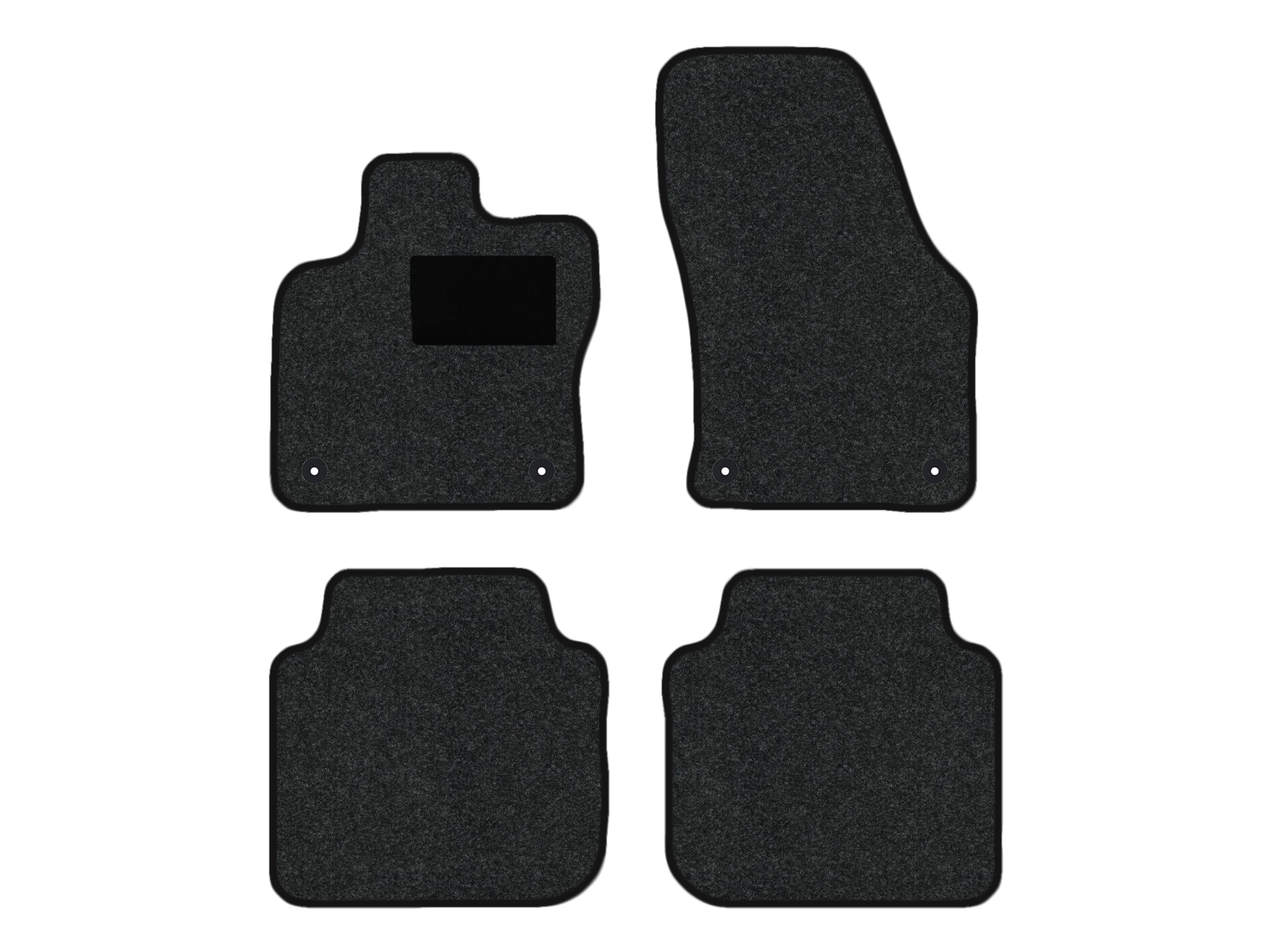 Remnant stock: car mats suitable for VW Tiguan Allspace BW2, BJ2, Hit anthrazit, warp colour black