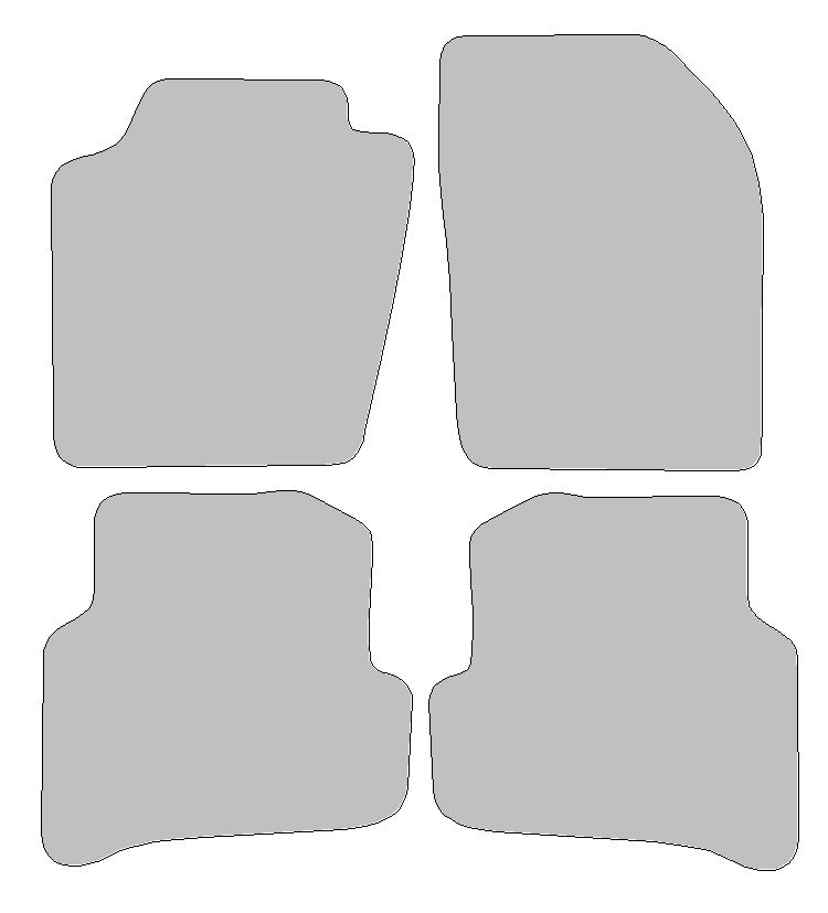 Fußmatten-Set für Skoda Fabia III, Typ NJ3, NJ5 (Baujahr 2014-2023)