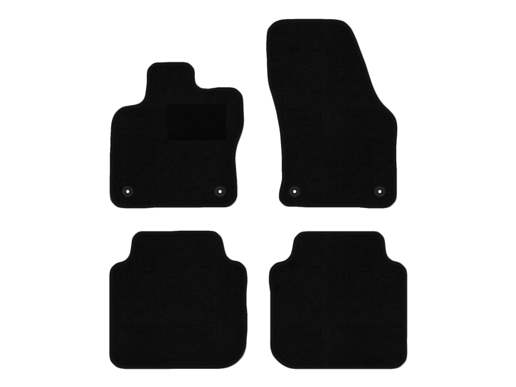 Remnant stock: car mats suitable for VW Tiguan Allspace BW2, BJ2, Deluxe schwarz, warp colour black