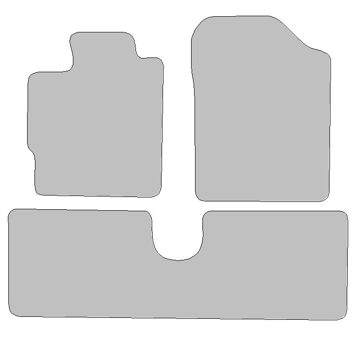 Car mat set for Toyota Yaris Type P13, P15 (built from 2010), 3-tlg