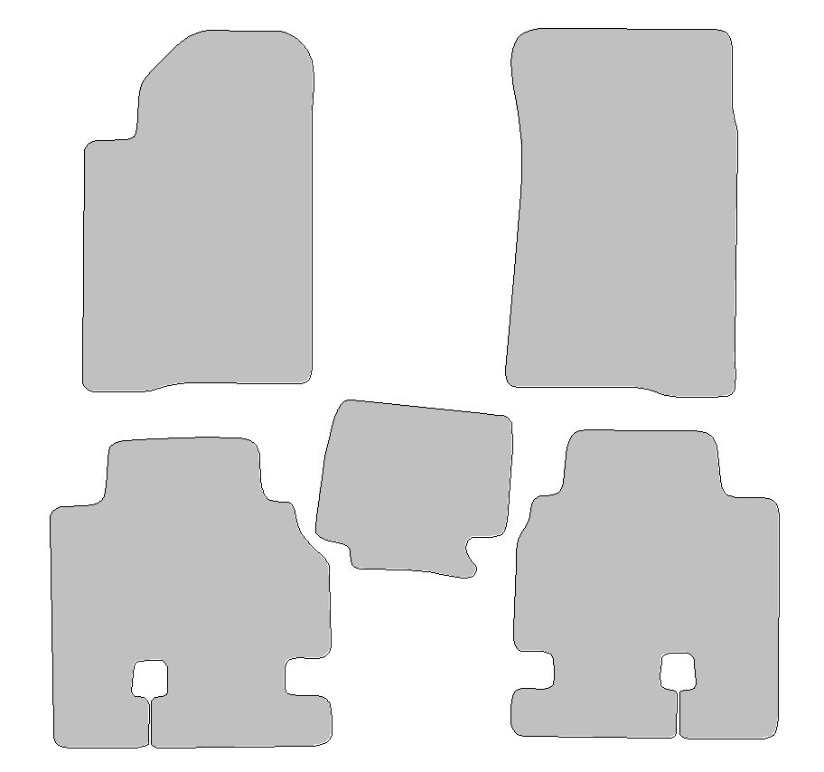 Floor mat set for Ssang Yong Kyron, type  (year of construction 2005-2023)