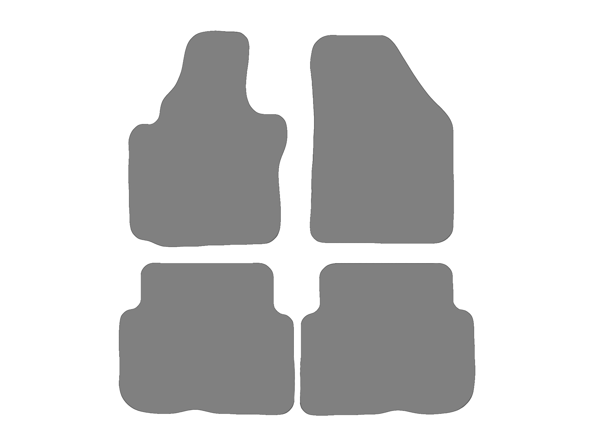 Jeu de tapis compatible avec VW Touran I, type 1T1, 1T2, 1T3 5-Sitzer (année de construction 2003-2015)