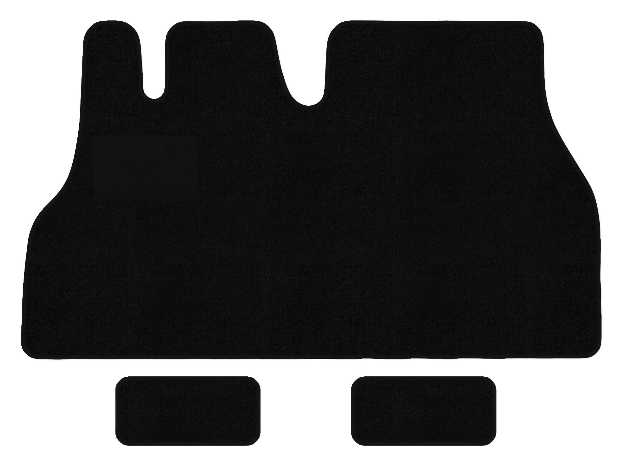 Reste de stock: Jeu de tapis de sol adapté à Fiat Ducato 230, Deluxe schwarz, Chaîne bleu foncé