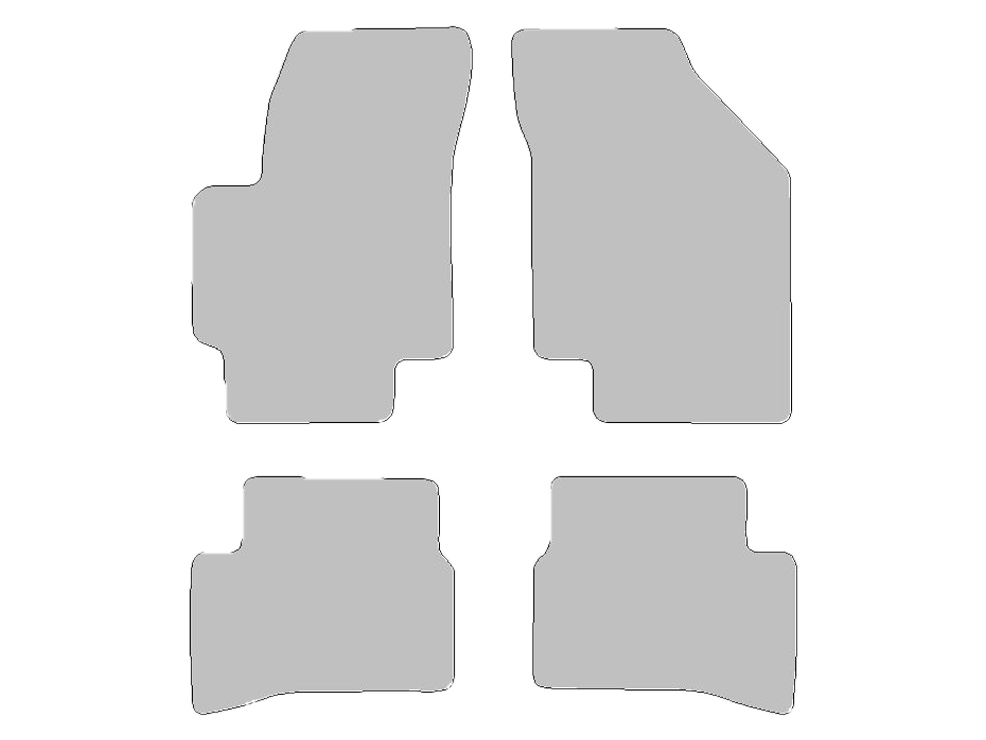Vloermatten geschikt voor Kia Rio II Type JB (Bouwjaar 2005 - 2011)
