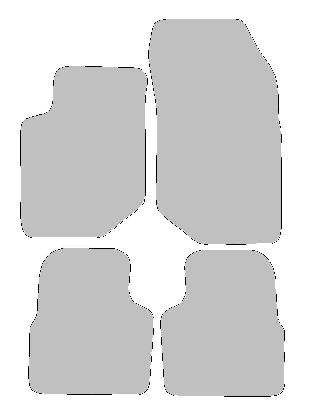 Fußmatten-Set für Peugeot 2008 II Typ U (Baujahr ab 2020), 4-tlg