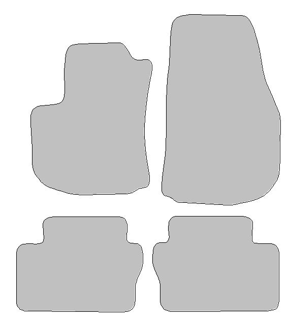 Fußmattenset für Opel Zafira B Typ A05, T98 (Baujahr 2005 - 2014), 4-tlg