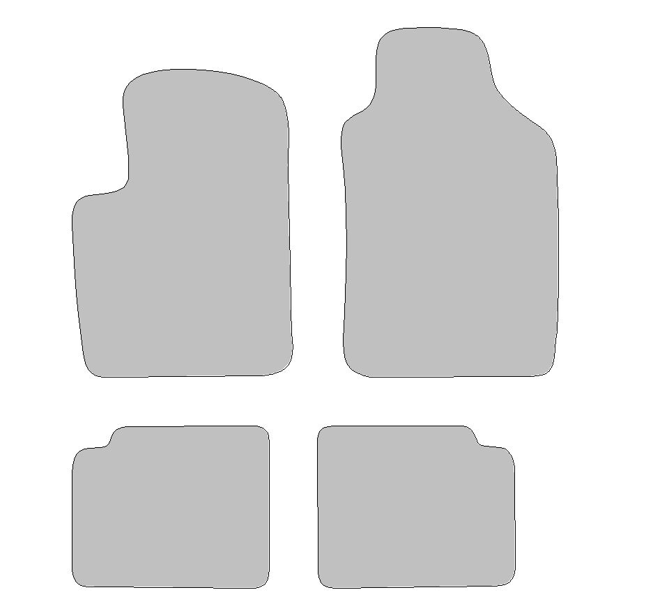 Floor mat set for Fiat 500 Cabrio type  (constructed 2020 - present)
