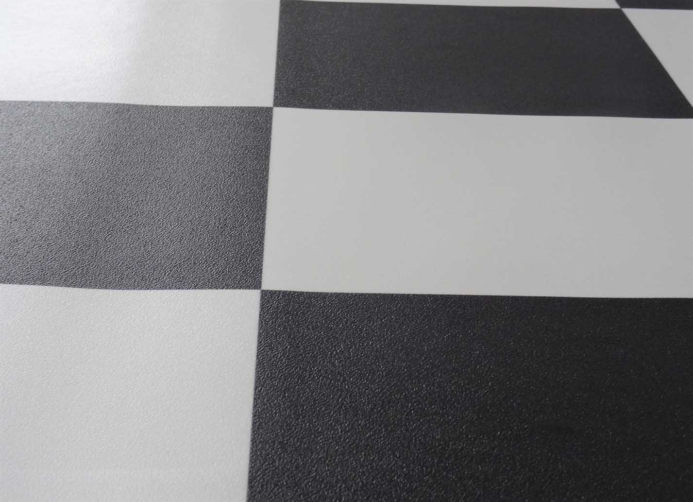 PVC in schwarz weißer Schachbrett-Optik 4