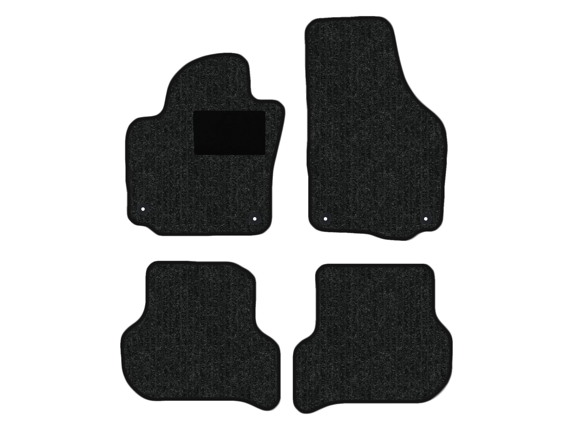 Remnant stock: car mats suitable for VW Golf Plus 5M1, 521, Robust anthrazit, warp colour black