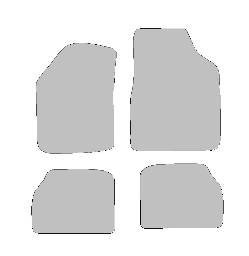 Fußmatten-Set für Kia Pride Typ DA (Baujahr 1990 - 2016)