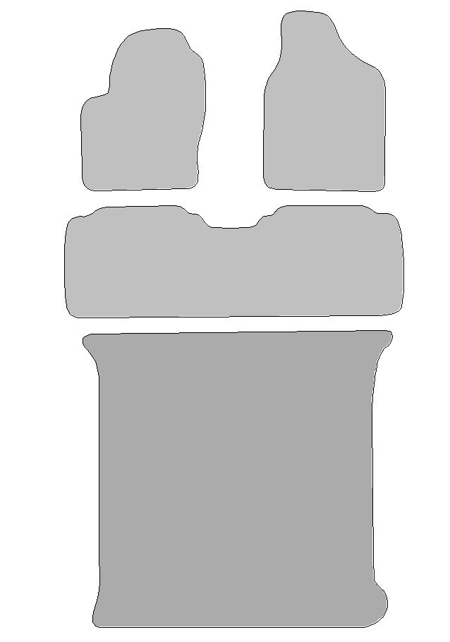 Fußmattenset für Seat Alhambra I Typ 7V8, 7V9 5-Sitzer (Baujahr 1996 - 2010), Spezialgröße