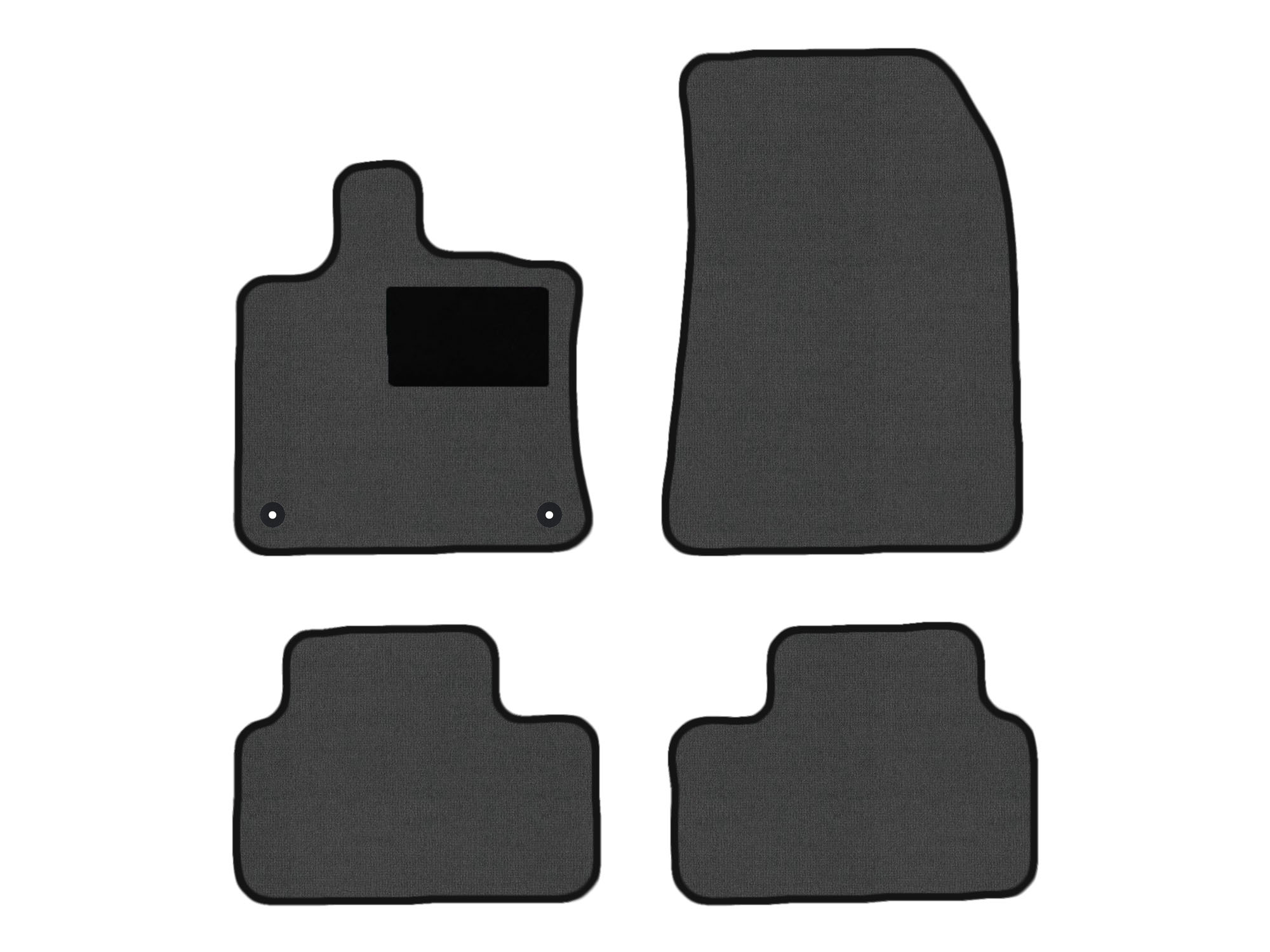 Remnant stock: car mats suitable for Mitsubishi ASX VSE, VSX, Deluxe grau, warp colour dark blue