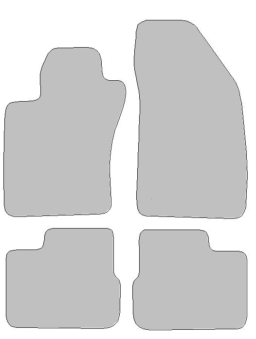 Car mat set for Fiat Tipo Type 356 5 türig (built from 2015), 4-tlg