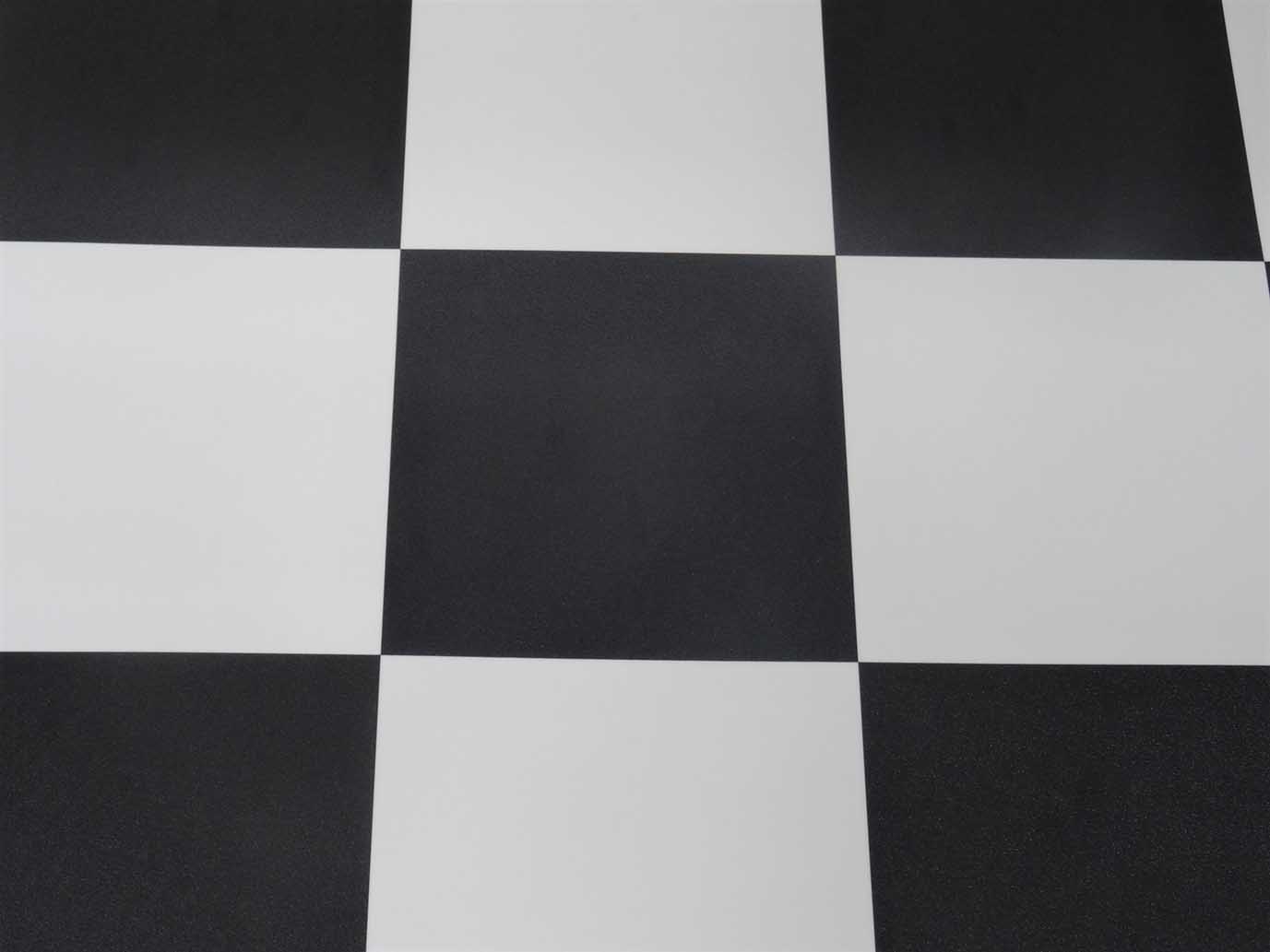PVC in schwarz weißer Schachbrett-Optik 3
