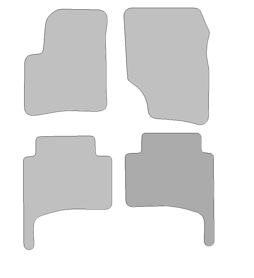 Fußmatten-Set für VW Touareg I Typ 7L (Baujahr 2002 - 2010), 4-tlg