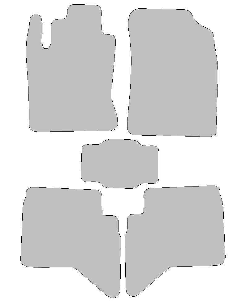 Fußmattenset für Daihatsu Terios Typ J2 (Baujahr 2005 - 2017), Spezialgröße