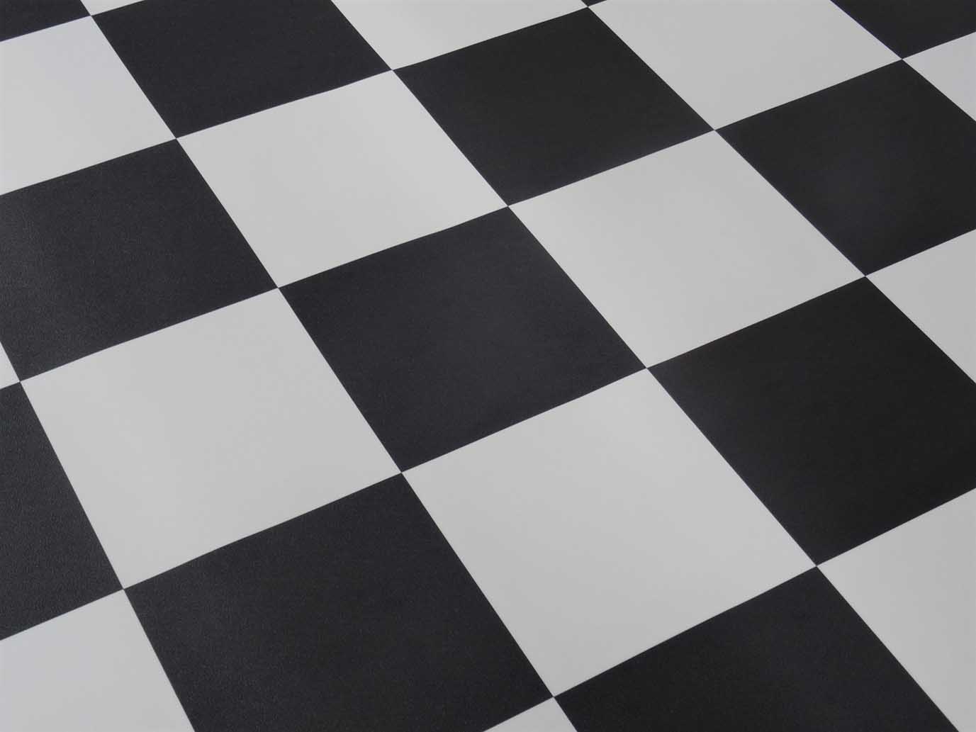 PVC in schwarz weißer Schachbrett-Optik 1