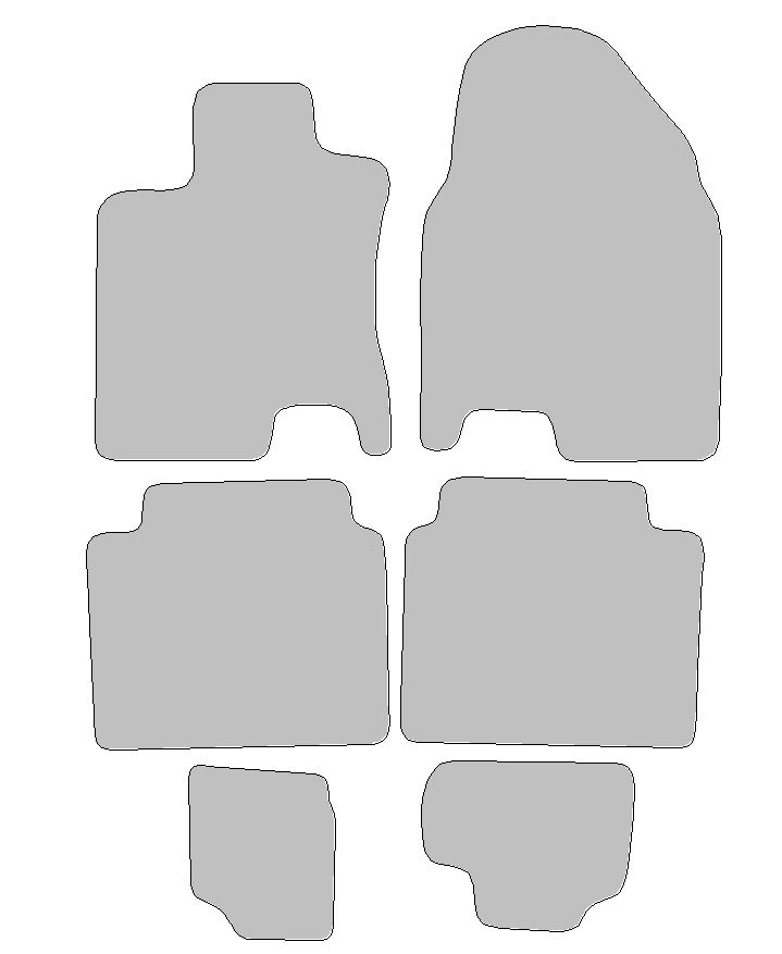 Fußmatten-Set für Nissan Qashqai+2, 7-Sitzer (Baujahr 2008 - 2010)