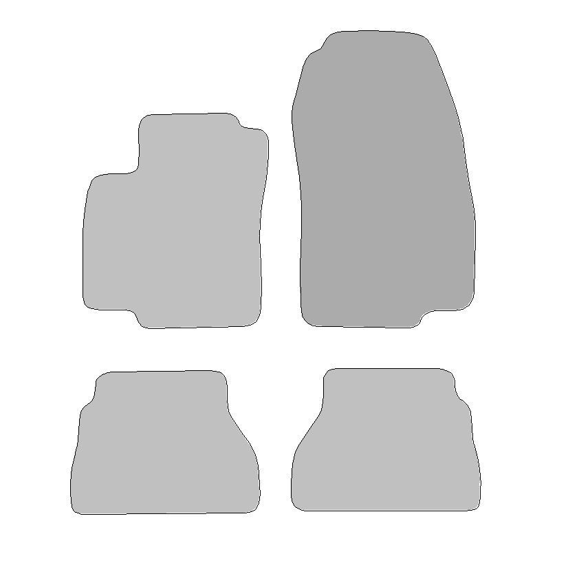 Fußmatten-Set für Ford B-Max Facelift, Typ JK (Baujahr 2015-2017)