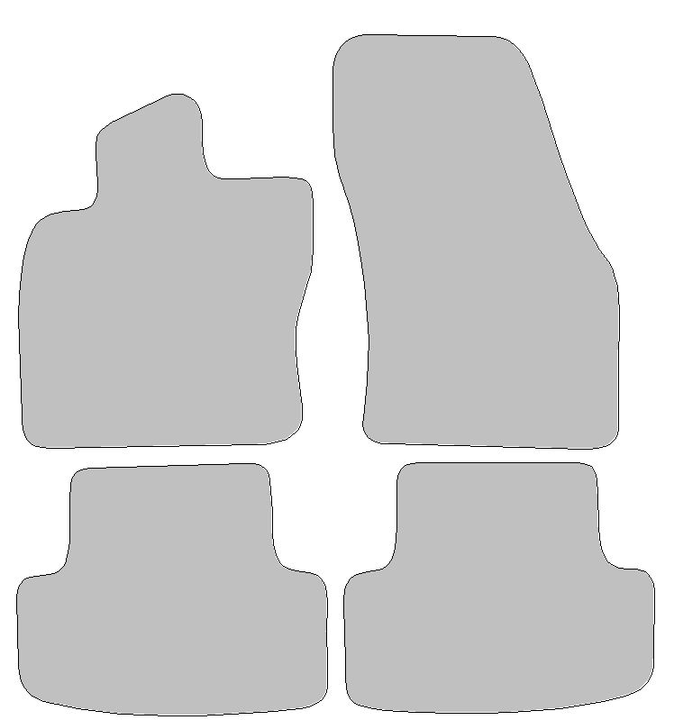 Fußmatten-Set für Skoda Karoq Typ NU7 (Baujahr ab 2017), 4-tlg