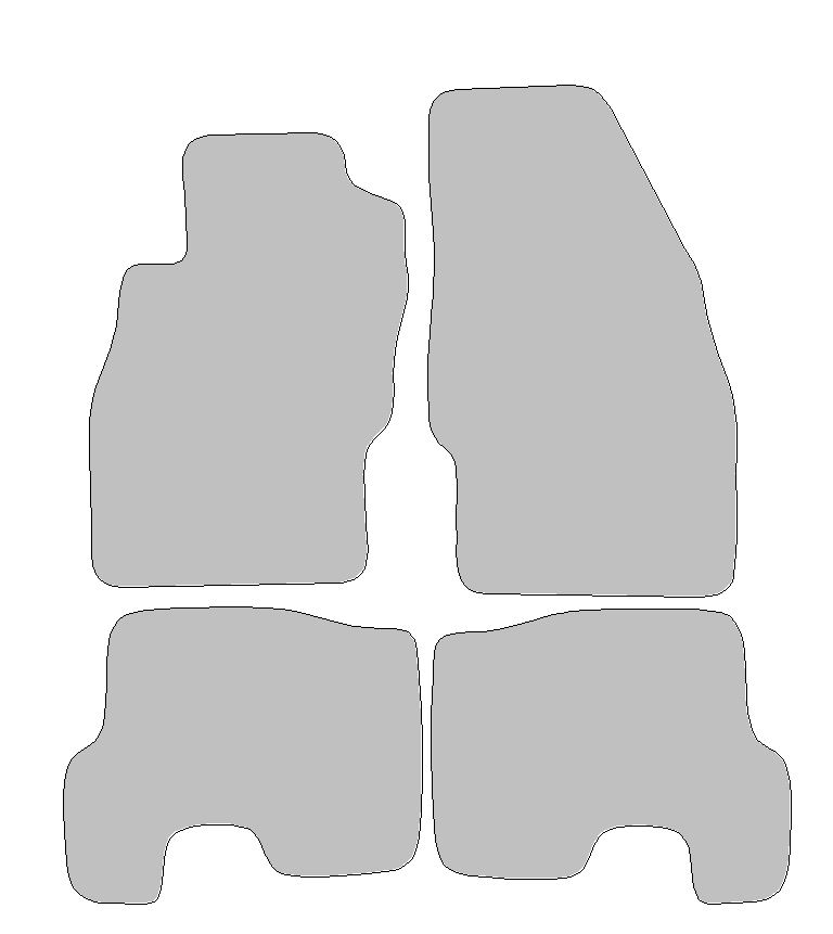 Fußmattenset für Opel Corsa E Typ X15 (Baujahr ab 2014), 4-tlg