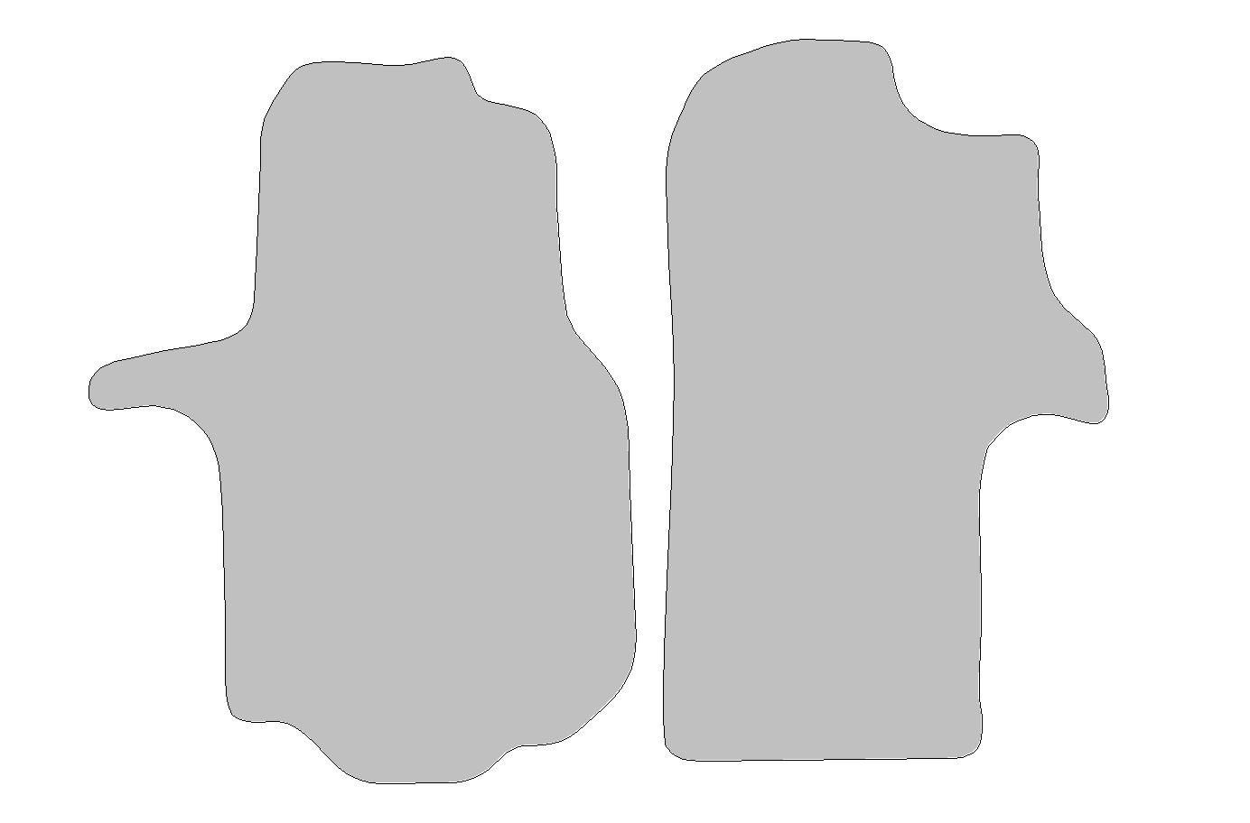 Fußmatten-Set für VW Crafter, Typ SX, SY, SZ (Baujahr 2016-2023)