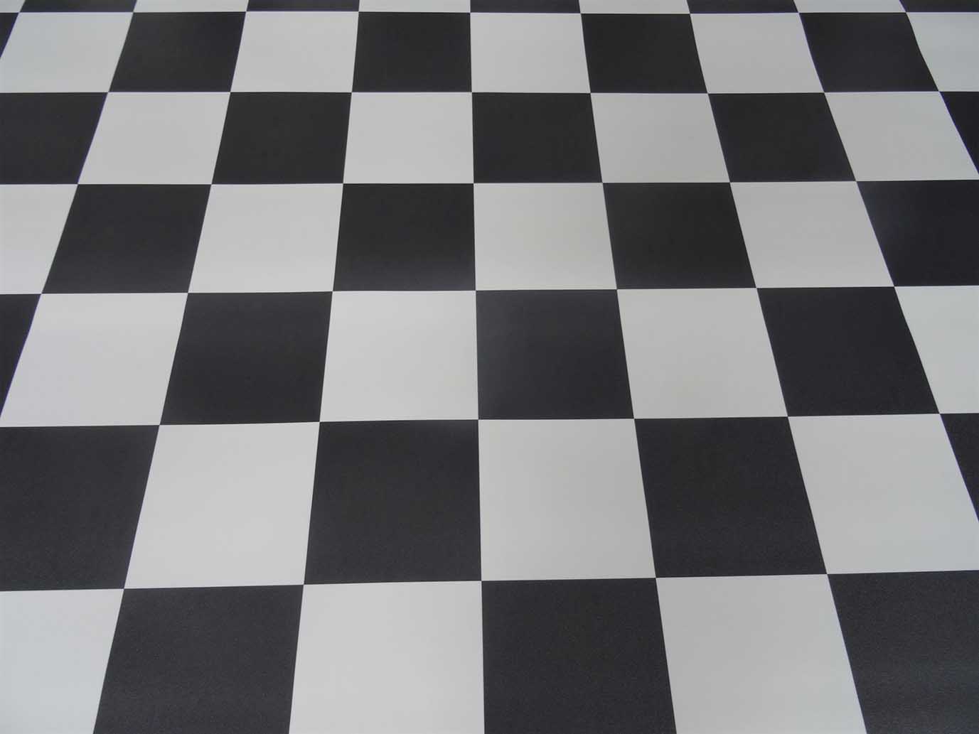PVC in schwarz weißer Schachbrett-Optik