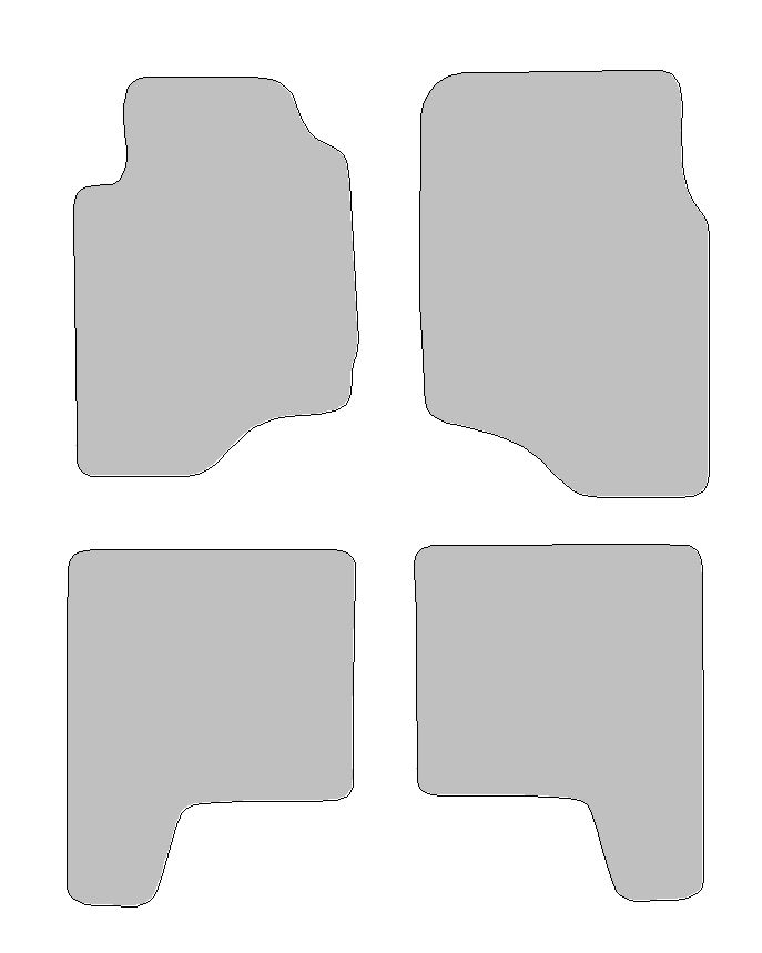Fußmatten-Set für Mitsubishi Pajero II Typ V2_W, V3_W, V4_W, langer Radstand (Baujahr 1991 - 2000)