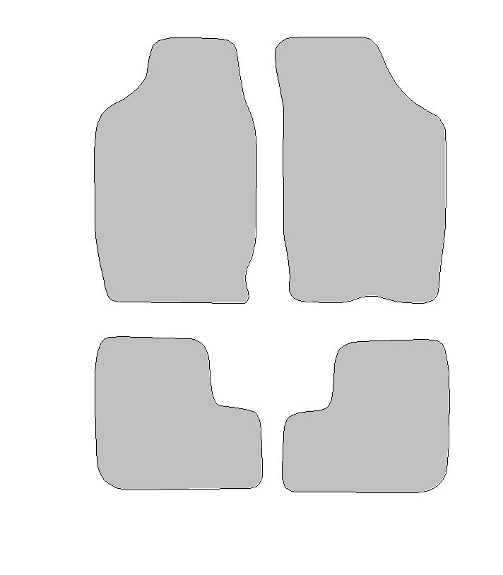 Fußmatten-Set für Daihatsu Cuore V Typ L7_ (Baujahr 1998 - 2003)
