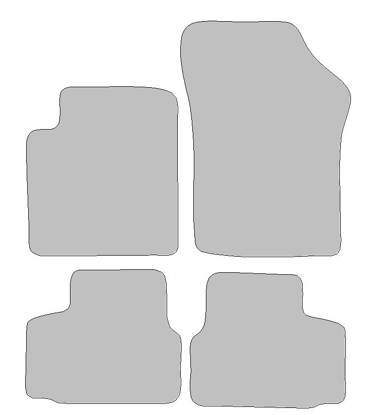 Fußmatten-Set für VW UP, Typ BL, 121, 122 (Baujahr 2011-2023)